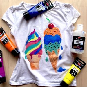Ice cream T-shirt with Byron Fabric Medium