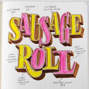 Tombow Lettering – Sausage Roll